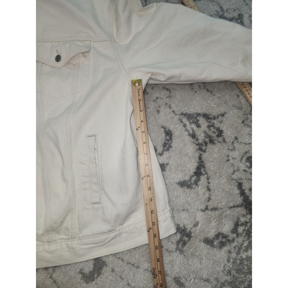 NEW Levis Jacket 3XL White Cream Baggy Trucker Type 3 III Denim Classic Coat - Picture 4 of 7